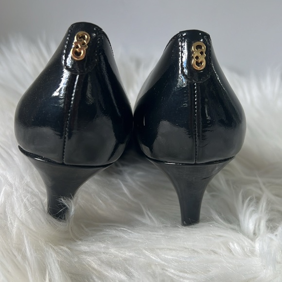 Cole Haan Heels Black Patent Leather Pointed Toe Womens Size 8 B - Picture 4 of 6